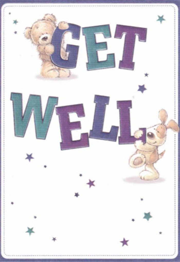 This endearing get well card celebrates gentle encouragement, embodied by a friendly bear and an energetic puppy joyously sharing centre stage. Their illustrated features-soft, plush fur and floppy velvet ears-are rendered with a tactile realism that conjures the inviting comfort of a familiar companion. Whirling around them, playful stars in azure, violet, and teal mimic the effervescence of South Hackney's Saturday mornings at Well Street Common, as if each star were a wish sent on the breeze for a loved one's swift recovery. The typography is large, joyous, and shaded in harmonies of purple and aqua-steady and cheerful, grounding the design like a trusted friend. The card's airy, light backdrop suggests clarity and hope, setting the perfect tone for a message meant to uplift. Pairing this card with a bouquet from a local florist transforms a simple gesture into an outpouring of heartfelt care, tailored for the vibrant, supportive neighbourhoods around Hackney Central and Victoria Park.